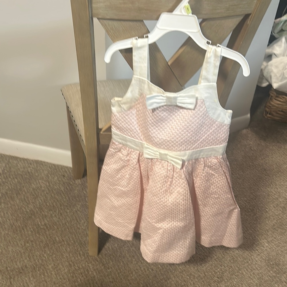 Chic Pink and Cream Sleeveless Dress